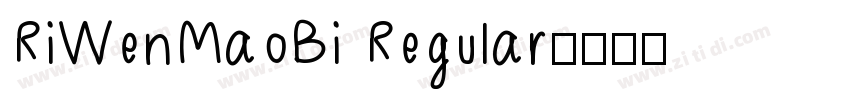 RiWenMaoBi Regular字体转换